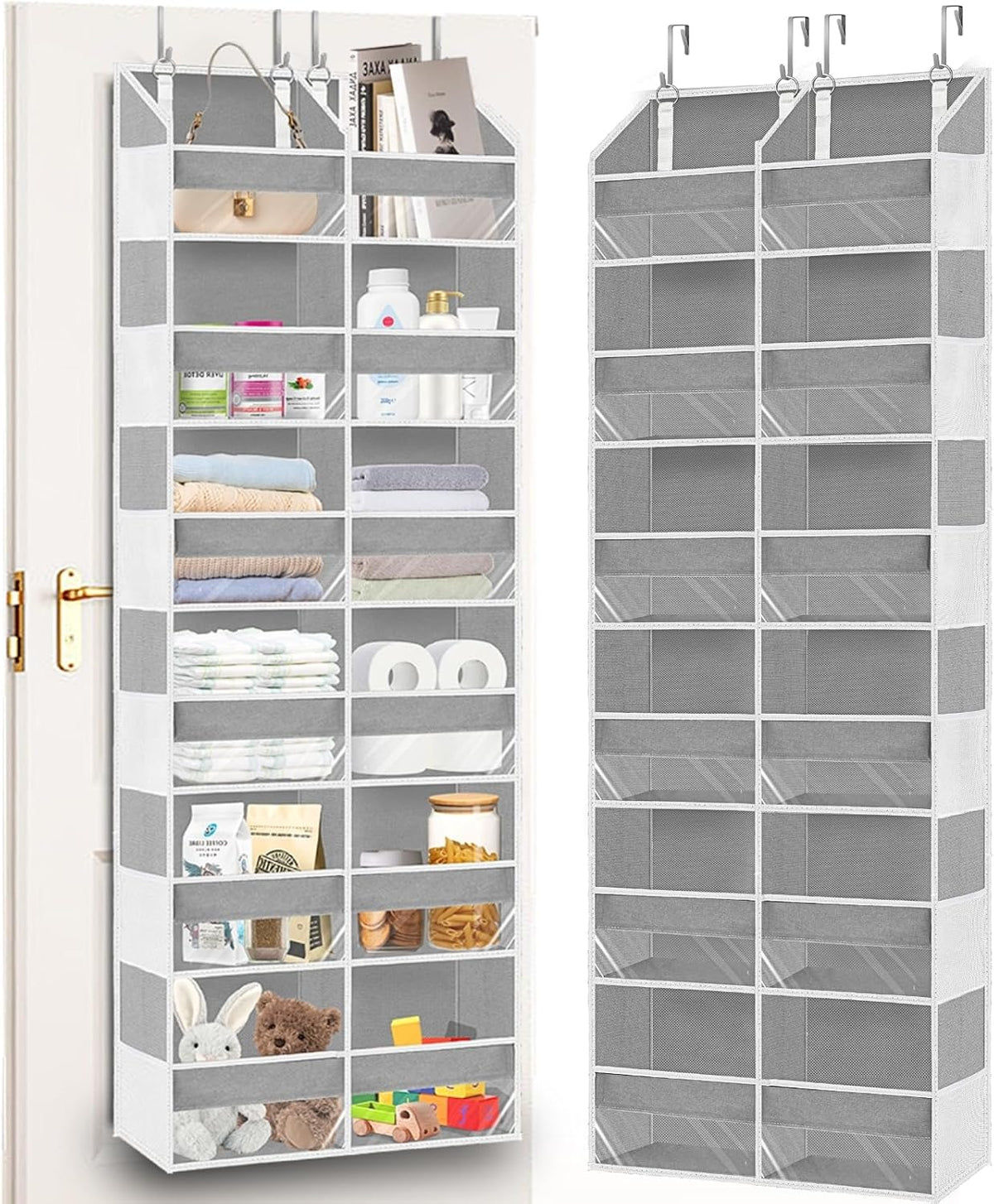 Ofiray-home 5-Tier Over Door Organizer, 10-Compartment Wide Storage Rack