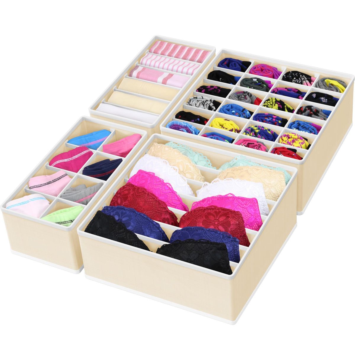 Simple Houseware Closet Underwear Organizer Drawer Divider Assorted 7 pcs