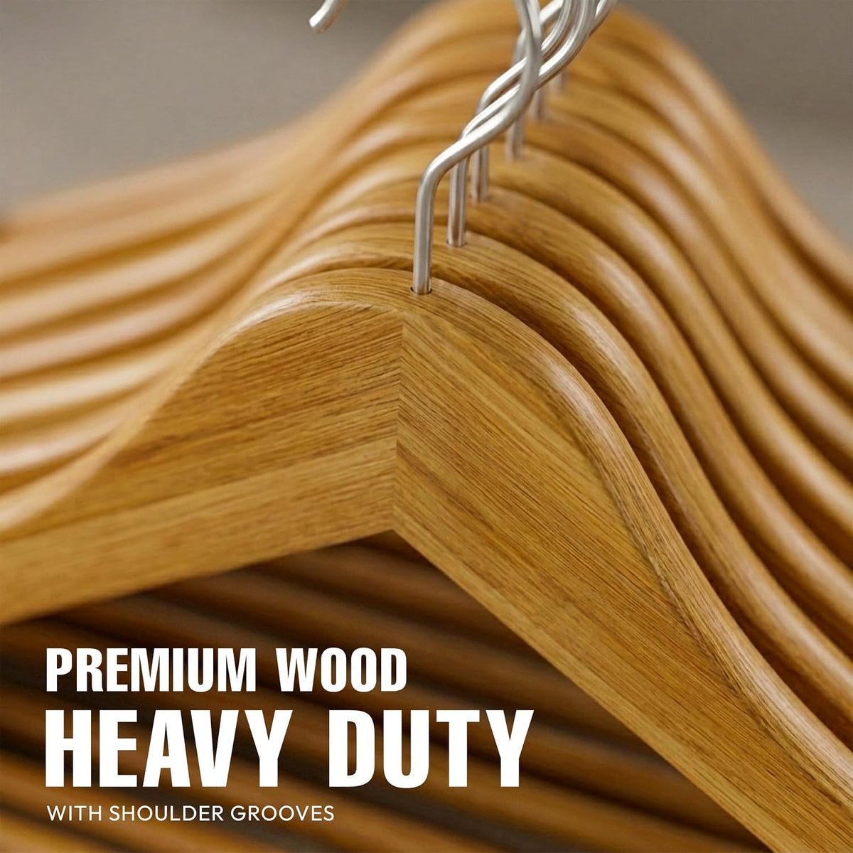Utopia Home Wooden Hangers 90 Pack – Slim Suit Hangers Natural