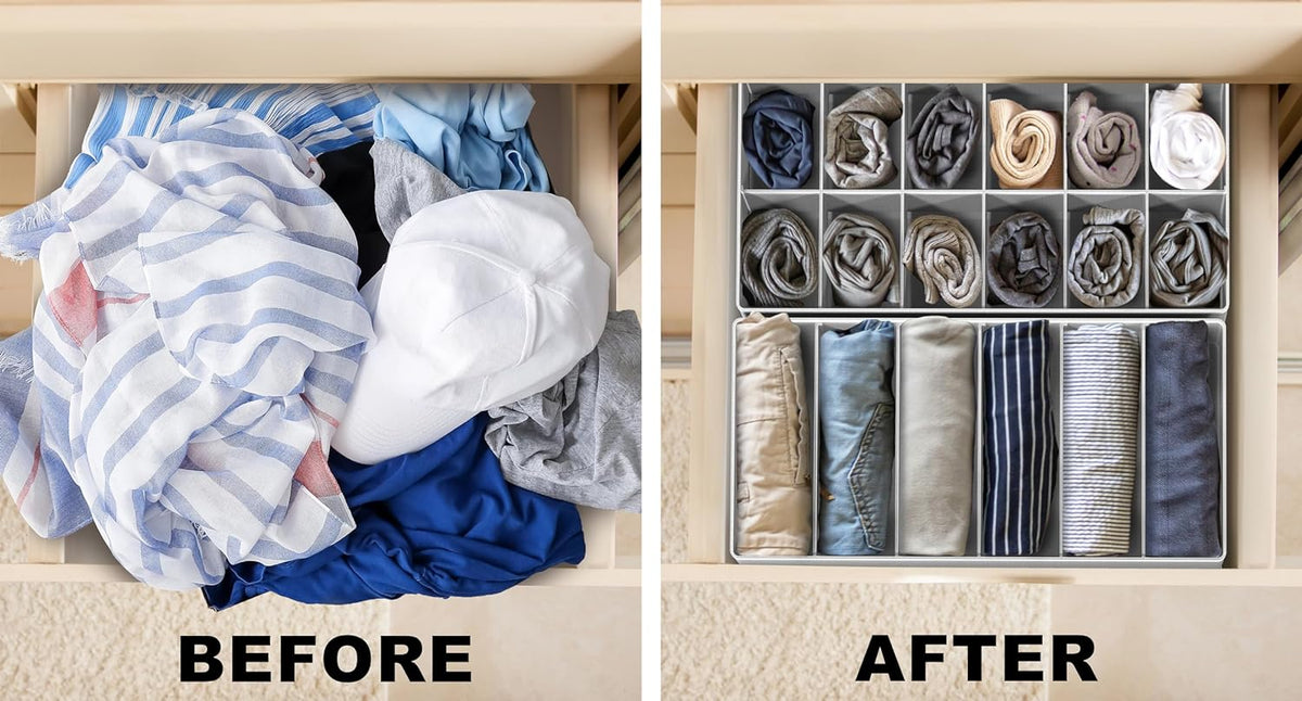 Simple Houseware Closet Underwear Organizer Drawer Divider Assorted 7 pcs