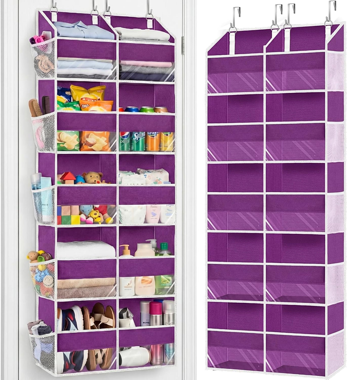 Ofiray-home 5-Tier Over Door Organizer, 10-Compartment Wide Storage Rack