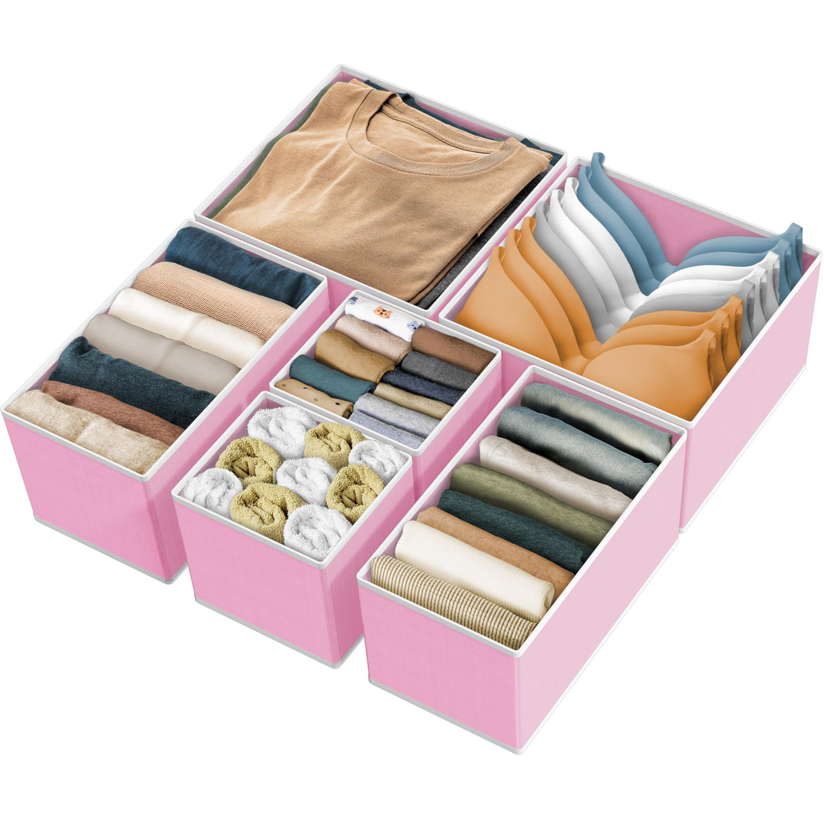 Simple Houseware Underwear Drawer Organizer, Set of 4, Gray