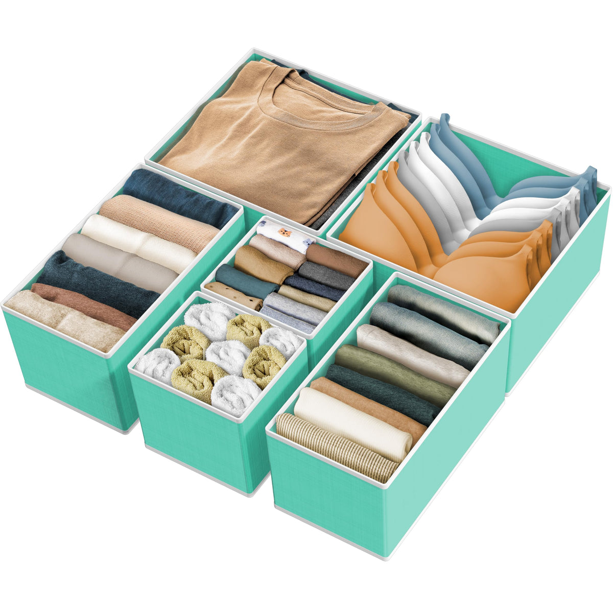 Simple Houseware Underwear Drawer Organizer, Set of 4, Gray