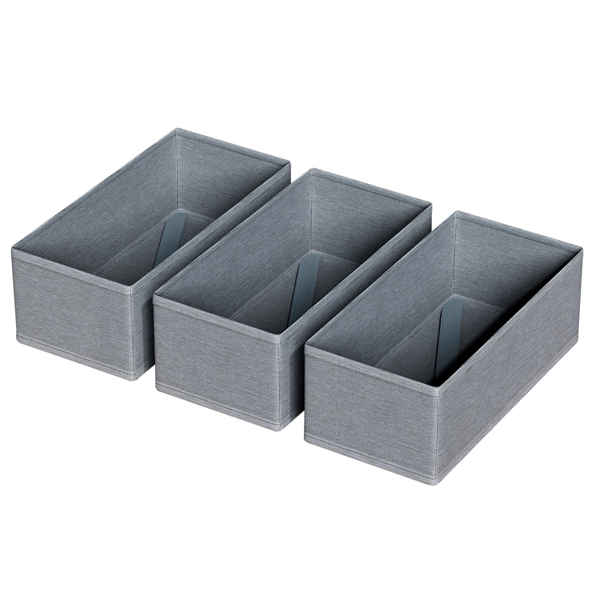 3 PACK Drawer Organizer Clothes，drawer Divider， Dresser Drawer Storage for Sock, Underwear, Bra，Panties，Belt, Tie, Stockings, Leggings & Accessories (Black)